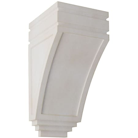5"W x 6"D x 10 1/2"H Medium San Juan Wood Vintage Decor Corbel, Chalk Dust White